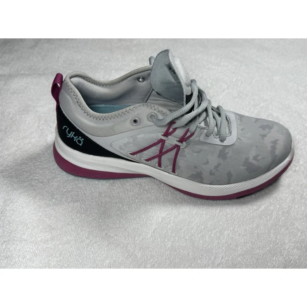 Ryka Dynamic Pro Women's Sneakers Size 5 Arctic Blue Camo‎ Lightweight Walking